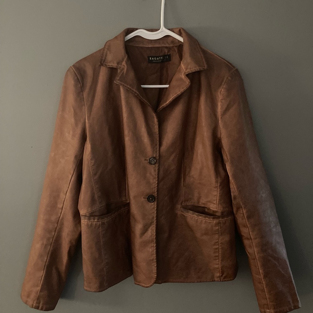 Fabulous Condition!! BAGATELLE Faux Leather Blazer/Jacket